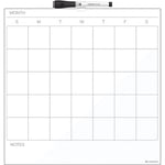 U Brands UBR461U0004 14 x 14 in. Cubicle Magnetic Dry-Erase Calendar Board - White Surface