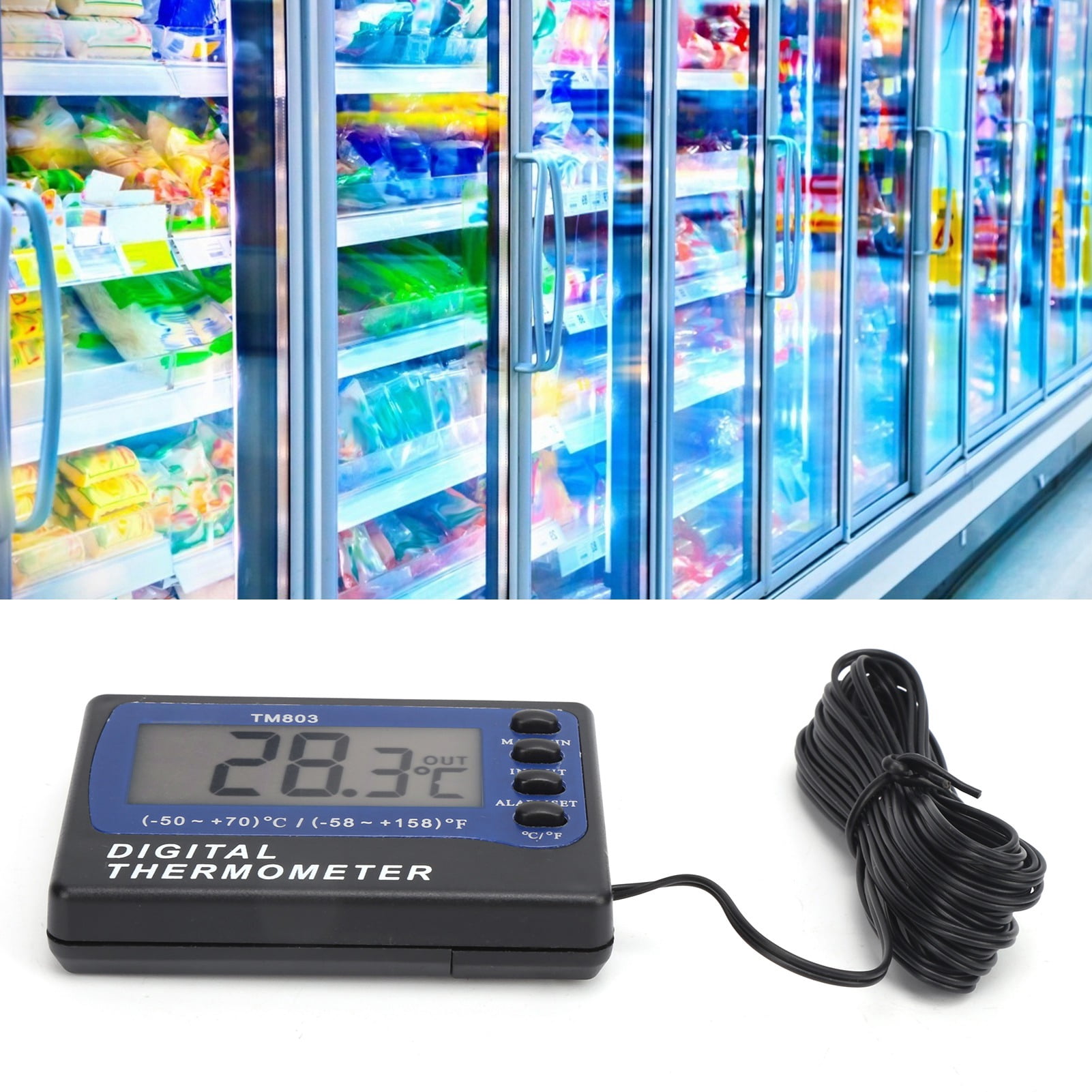 , ABS Material Digital Temperature Meter  for Aquariums for Medicine Cabinets
