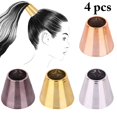 thumbnail image 2 of 4PCS Ponytail Clip Cuffs Solid Color Non-slip Hair Circle Cuffs Hair Tie Cuffs, 2 of 10