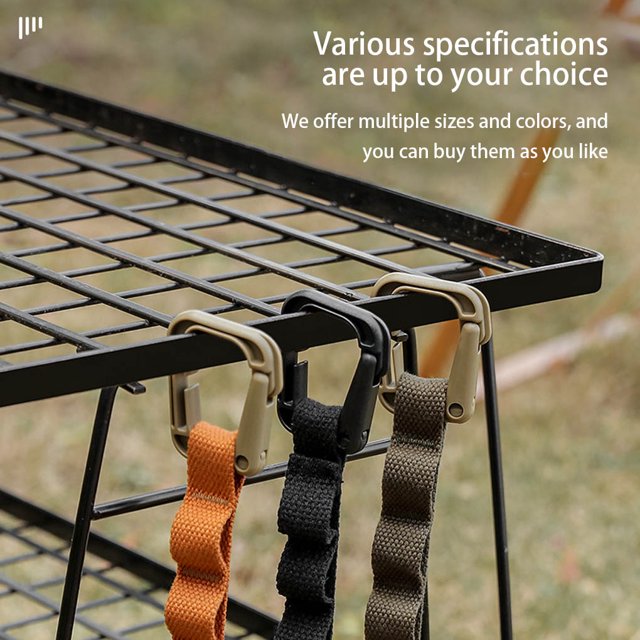 Outdoor Camping Hanging Rope with Hook Canopy Ropes Hiking Picnic Fishing Buckles Multi-functional Lamp Lanyard Storage Strap for Hiking Backpacking Type 6