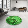 thumbnail image 4 of Ahgly Company Tapis d'Aire Rectangulaire Transitionnel Vert pour Intérieur, Lavable à la Machine, 7 Pieds x 9 Pieds, 4 of 7