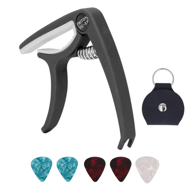 Guitar Capo Set, Electric Guitar Capo ABS For Ukulele For Mandolin Black