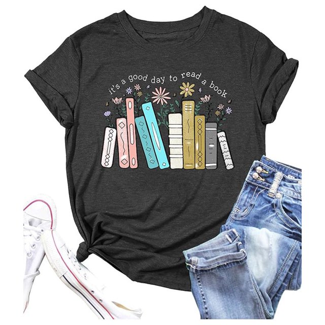 Hauts pour Femmes Imprimé Confortable et à la Mode T-Shirt à Manches Courtes pour Femmes Noir TTTG