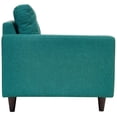thumbnail image 4 of Modway Empress Left-Facing Upholstered Polyester Fabric Loveseat in Teal Blue, 4 of 5