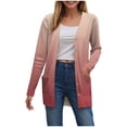 thumbnail image 1 of Gubotare Cardigans pour Femmes avec Poches, Décontractés, Légers, à devant Ouvert, Chandails Cardigan pour Femmes (Rouge Brique,m), 1 of 8