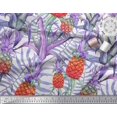 thumbnail image 3 of Soimoi Georgette Viscose Fabric Leaves & Pine Fruits Print Fabric by The Yard 42 Inch Wide, 3 of 3