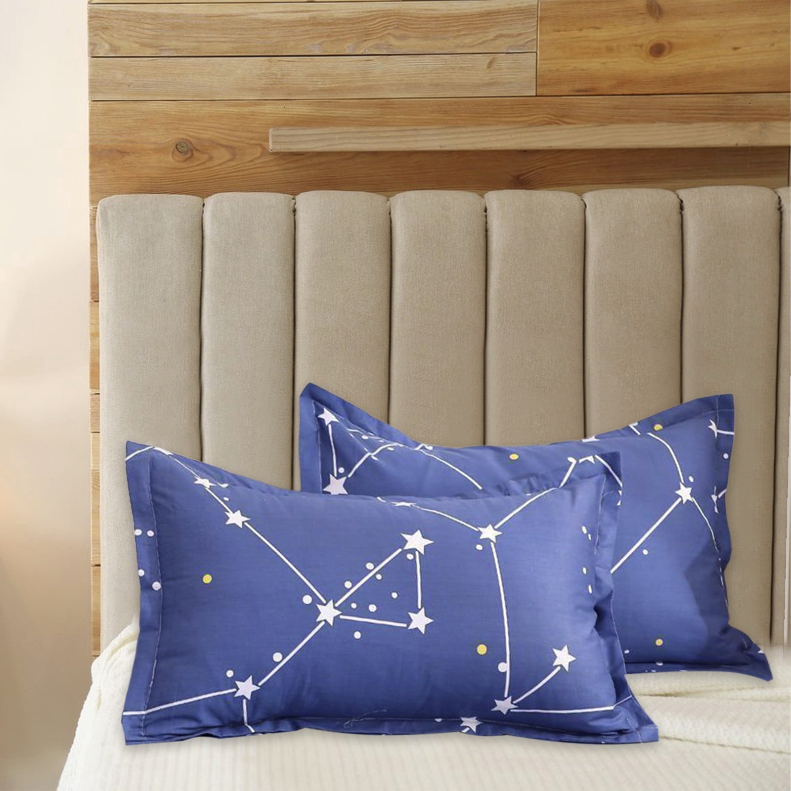 PALIFEUR Pillow Covers 2 PCS Pillow Shams Pillowcase Pillow Covers Standard Size Pillow Cases Soft Breathable Pillow Cases Farmhouses Pillowcase Pillow Protector