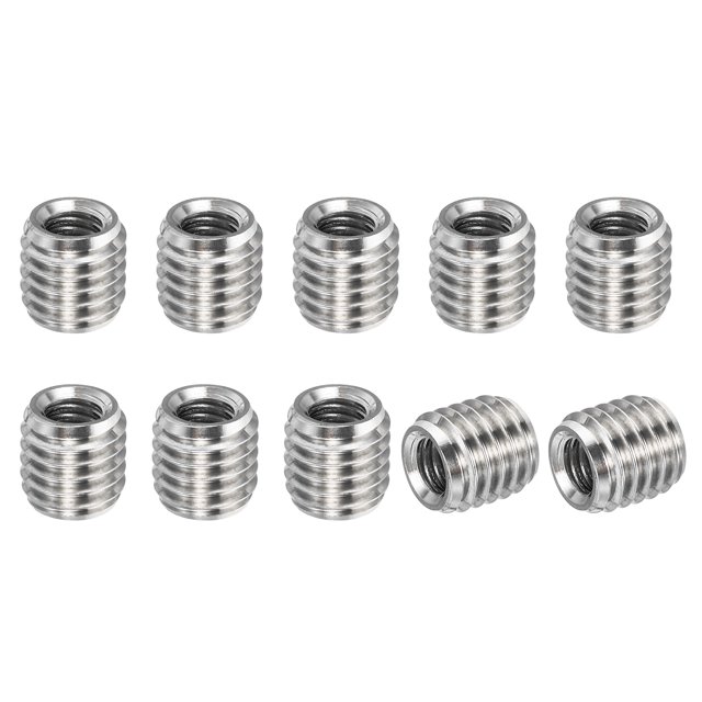 Unique Bargains Adaptateurs Filetage Manchon Réducteur Écrou M10x1.5 Mâle à M6x1.0 Femelle pour Réparer Insert Écrou Vis Réducteur 10mm 10 Pcs