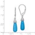 thumbnail image 2 of 925 Sterling Silver Turquoise Stone Drop Dangle Earrings, 2 of 6