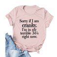 thumbnail image 2 of EQWLJWE Chemises pour Femmes Liquidation Femmes Manches Courtes Décontracté Femmes Décontracté Drôle Lettre Imprimée Col Rond Manches Courtes Hauts Blouse T-Shirt, 2 of 3