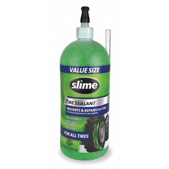 Slime-10009-Flat-Tire-Puncture-Repair-Sealant,-Prevent-and-Repair,-All-Off-Highway-Tubeless-Tires,-Non-Toxic,-eco-Friendly,-32-oz-Bottle
