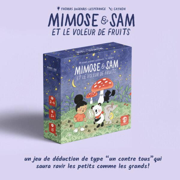 Studio Locomuse - Mimose & Sam et le Voleur de Fruits - One-vs-All Deduction game Board Game -French - 2 to 4 players - 5 years +