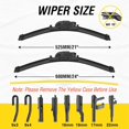 thumbnail image 2 of WWS-® 24 and 21 Inch Windshield Wiper Blades(Set of 2), Automotive Replacement Windshield Wiper Blades - OEM Quality Premium All-Season Windshield Wipers, 2 of 4