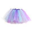 thumbnail image 1 of Quotay Girls Skirt Kids Holiday Party Color-Block Mesh Dance Tutu Skirt Light Blue,S, 1 of 3