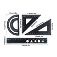 thumbnail image 3 of LSLJS Aluminum Alloy Student Set Of Ruler Multifunctional Drawing Ruler Straight Ruler Triangular Ruler Protractor Four Sets Of Ruler Metal Scale Ruler, 3 of 6