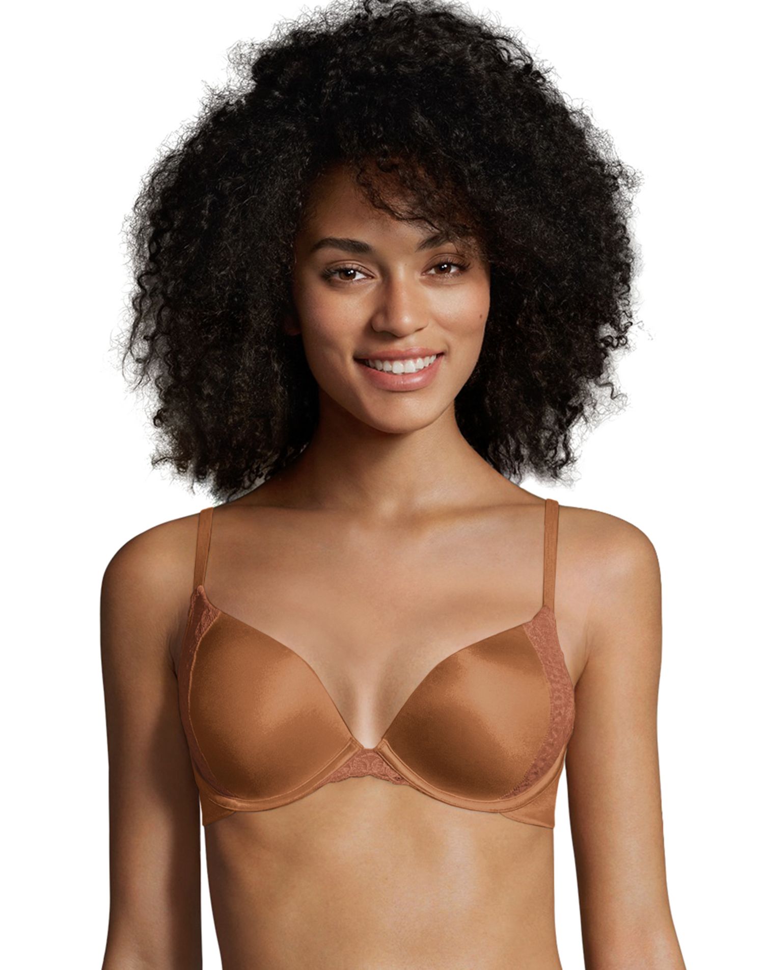 Maidenform Womens Natural Boost Demi Bra, 34C, Cinnamon Butter