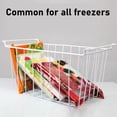 thumbnail image 3 of Freezer Basket, 2 Pack Stackable Household Deep Freezer Organizer Bin With Handles Wire Storage Basket Farmhouse Metal Wire Basket For Kitchen, Pantry, Cabinet,, 3 of 8