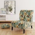 thumbnail image 2 of Designart "Serenade Of Funky Florals In Beige Pop Art" Chaise d'Appoint Rembourrée - Fauteuil Cottage pour Salon, 2 of 7