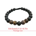 thumbnail image 2 of Bracelets Assortis Mode Réglable Noir Mat Roches Diffuseur Bracelet de Prière Perles Femmes Accessoires Cadeaux pour Hommes Mat Tigre-Oeil, 2 of 6