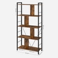 thumbnail image 3 of Boutique Home 5 Tiers Bookshelf with Open Compartments in Rustic Industrial Look, 3 of 7