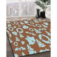 thumbnail image 3 of Ahgly Company Tapis Rectangulaire Lavable en Machine Intérieur Transitionnel Acajou Brun, 5 Pieds x 7 Pieds, 3 of 7