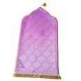 thumbnail image 4 of jifeng Muslim Prayer Rug Flannel Carpet Multifunctional Portable Unique Floormat Embossing for Festival Men Women Living Room Edge, 4 of 9