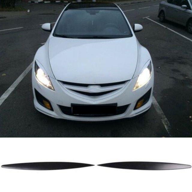 2Pcs Car Eyelids Eyebrows Headlights Covers Eyelash for 6 / Atenza 2008-2012