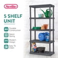 thumbnail image 2 of Sterilite 75.2 Inch Heavy Duty Durable 5 Shelf Ventilated Shelving Unit, 4 Pack, 2 of 8