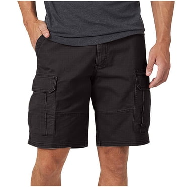 Gspmoly Shorts de Détente pour Hommes, Shorts Décontractés pour Garçons à Poches de Couleur Unie à Cinq Points, Shorts de Golf pour Hommes Offres des Fêtes Noir TTG