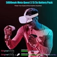 thumbnail image 2 of Bloc-piles pour Oculus Quest 3s / Quest 3 / Quest 2, Bloc-Piles avec Courroie de Tête 5000mAh Compatible avec Oculus/Meta Quest 2 3 3s, Accessoires VR Légers et Portatifs pour Prolonger l'Alimentation, 2 of 6