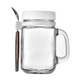 thumbnail image 1 of Birdeem Glass Food Storage Containers,Portable Handle Overnight Oats Jars, Overnight Oats Container with Lid and Spoon, 10 Ounce Grain, Milk, Vegetable and Fruit Vegetables Storage Containers (2Pc, 1 of 7