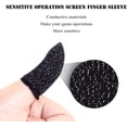 thumbnail image 3 of Pubg Mobile Game Finger Sleeve [Pack Of 6], Touch Screen Finger Sleeve Breathable Anti-Sweat-Sensitive Target And Target Buttons For Rules Of Survival / Knives Out - Black, 3 of 6