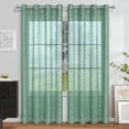 thumbnail image 4 of Todaioua Semi Sheer Window Curtain with Silver Embossed Pattern Light Filtering Polyester Fabric for Bedroom Living Room Study Modern Home Decor with Grommet Top Installation, 4 of 7