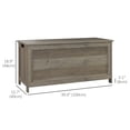 thumbnail image 3 of HOMCOM Coffre de Rangement avec 2 Charnières, Banc de Rangement, Gris Vieilli, 3 of 10