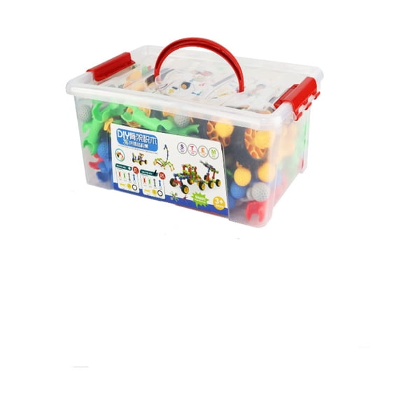 Kjfeif 125Pcs Children's Building Block Multifunctional Skeleton Joint Stick Educational DIY Plug In Assembly Toy for Boys and Girls.