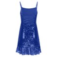 thumbnail image 5 of Tumotour Robes d'Invité de Mariage pour Femmes Été Camisole Formelle Longueur Genou Paillettes Robes Brillantes Bretelles Spaghetti Col Rond Robes de Fête Mini Robe pour Sortir Boîte de Nuit Rendez-Vous Festivals, 5 of 5