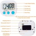 thumbnail image 4 of EcoNesxp White digital kitchen cooking timer 2-pack Digital kitchen cooking timer, 4 of 5