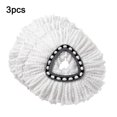 thumbnail image 1 of Youkk 3Pcs 360 Rotation Cotton Yarn Microfiber Mop Heads Microfiber Spin Mop Refills Refills Replacement for Vileda O-Cedar, 1 of 9