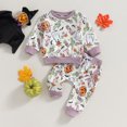 thumbnail image 2 of Fortune Fall Baby Girl Clothes Pumpkin Ghost Sweatshirt Pants 2Pcs Set 0-3Y, 2 of 9