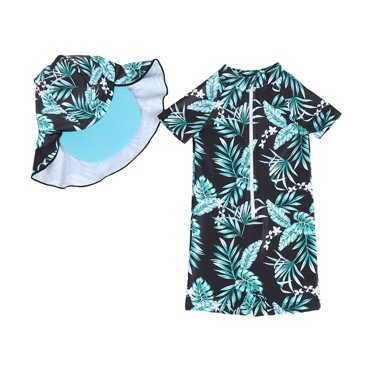 YOUSNH Boys Summer Casual Zipper Swimsuit Kids Water Sport Short Swimsuit Beach Holiday Bathing Suits Boys Swim Set Green 18-24 Months