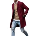 thumbnail image 1 of Qertyioot Hauts pour Hommes Automne Hiver Décontracté Manches Longues Bouton Veste Mode, 1 of 6