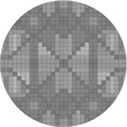 thumbnail image 1 of Ahgly Company Tapis d'Intérieur Lavables en Machine, Ronds, Transitionnels, Gris Foncé, 5' Ronds, 1 of 7
