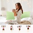 thumbnail image 3 of PiccoCasa 2Pcs Microfiber Long Pillowcases Envelope, Sage Green 20x72 inch, 3 of 8