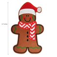 thumbnail image 2 of 6.7" Embroidery Christmas Stocking Kit, Christmas Iron on Patch Felt Appliques Large Gingerbread Man Patches, 2 of 3