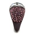 thumbnail image 4 of Bague en Acier Inoxydable IP Brun Foncé (IP coffee) avec Zircone Cubique de Qualité AAA Transparente pour Femmes Couleur de Pierre Transparente Style TK1692DC Taille 8, 4 of 4