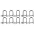 thumbnail image 4 of TOPINCN 10Pcs M5 Droite D Manille en Acier Inoxydable D Type Chaîne de Gréement Crochet Élingue Vis, Crochets de Gréement D, Manille en Acier Inoxydable Droite, 4 of 8