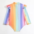 thumbnail image 3 of Baby Girls Swimsuit Rash Guard Summer Sun Protection Long Sleeve Kids Swimsuit 6-12 Months, 3 of 6