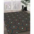 thumbnail image 3 of Ahgly Company Tapis d'Intérieur Lavable en Machine Carré Transitionnel Gris Minuit, 3 Pieds Carré, 3 of 7