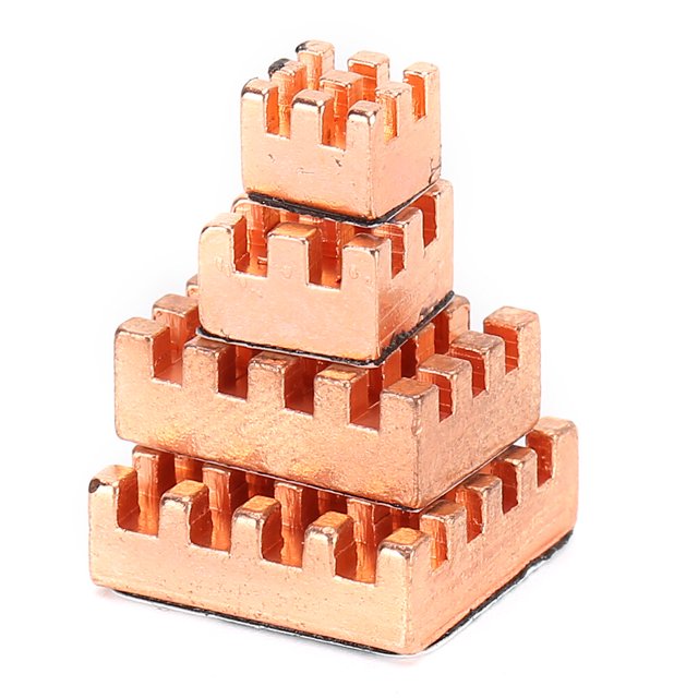 Pure Copper Heatsink For 4B 1G 2G 4G, Improved Heat Dissipation, Easy To Install, 4pcs Matching Size Heat Sinks, Durable