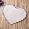 thumbnail image 5 of Heart Shaped Shaggy Faux Fur Fluffy Rug Hairy Carpet Floor Mat Home Bedroom, 5 of 5